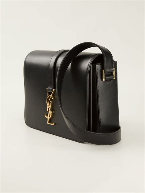 saint laurent black leather bag|saint laurent monogram crossbody bag.